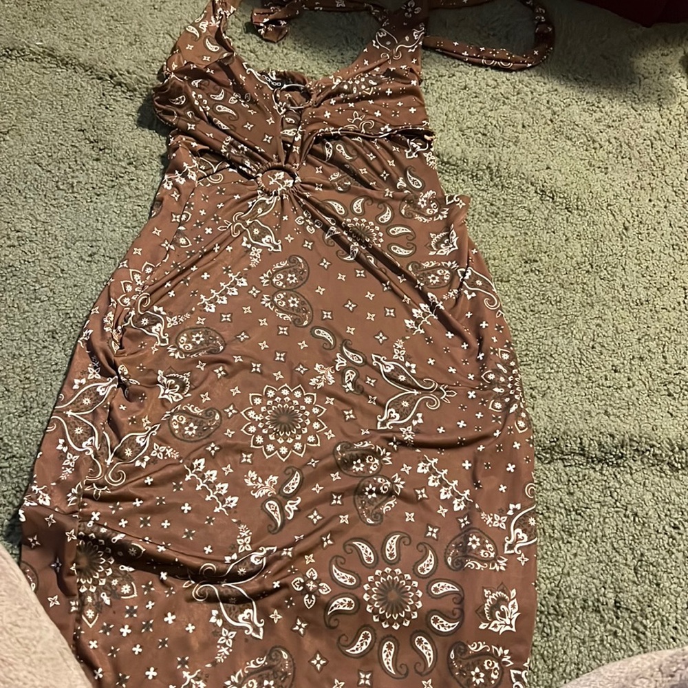 Cut out bandana midi dress